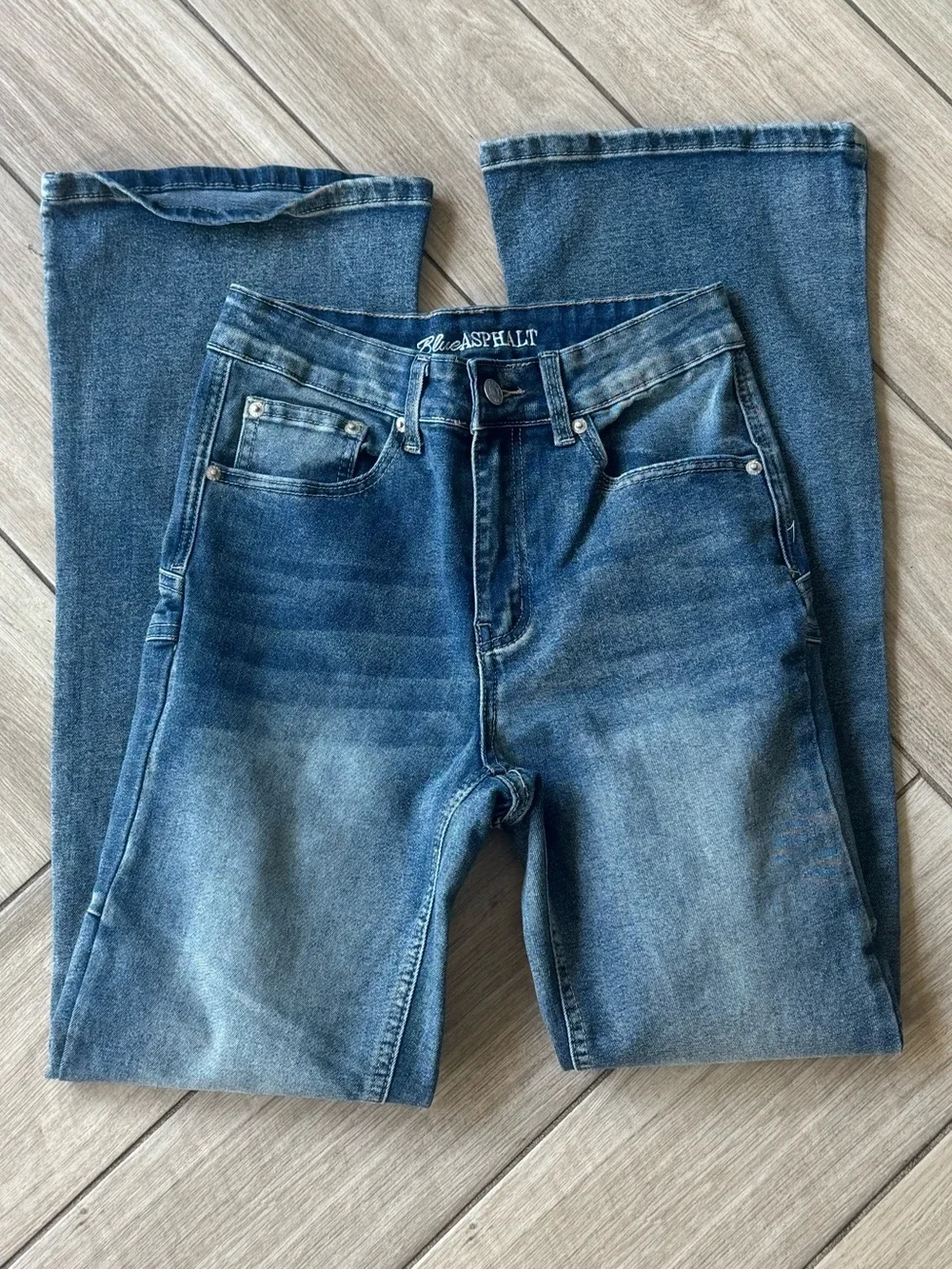 Blue Asphalt Women's Blue Bootcut flare Jeans